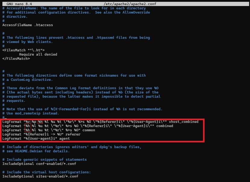 Apache2.conf до исправления Apache2.conf до исправления