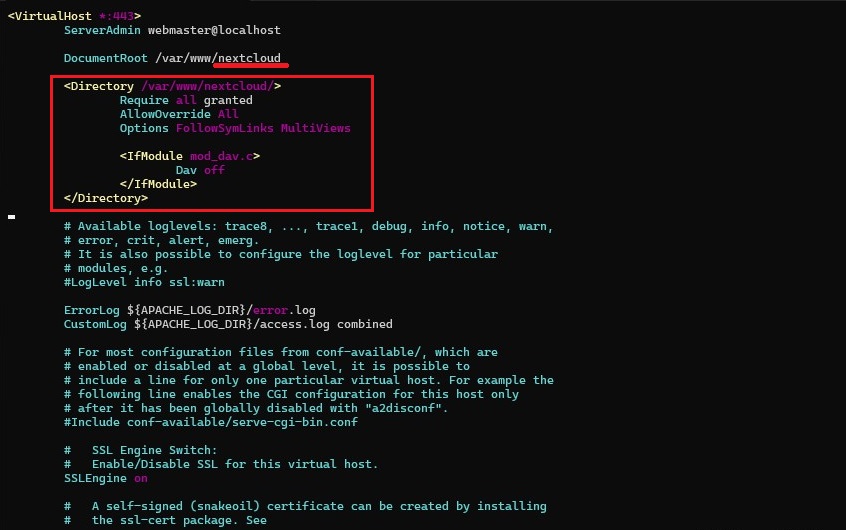 Файл default-ssl.conf Файл default-ssl.conf