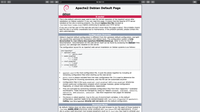 Окно Apache в браузере